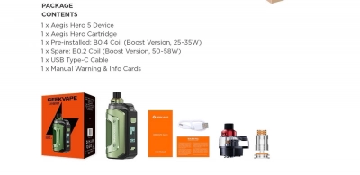 Geek Vape Hero 5 2000mAh (Frost Mint)